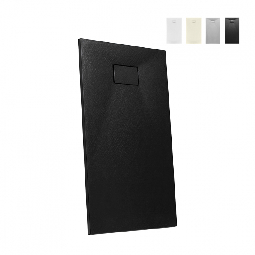 Receveur de douche 120x80 à l'italienne rectangulaire en résine Stone Choix Receveur de douche 120x80 à l'italienne rectangulaire en résine Stone Choix