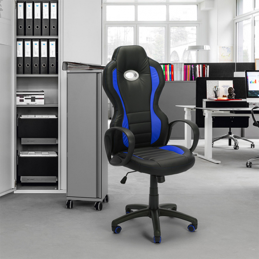 bak huid beloning FSky: Bureaustoel met een Race Design van Comfortabel Eco-Leer