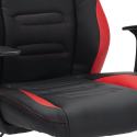 Ergonomische kunstleren bureaustoel met sportief racedesign Aragon Fire Korting