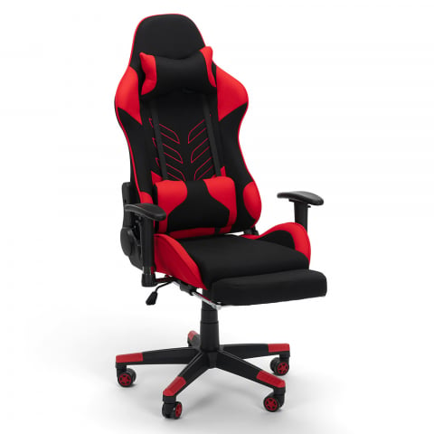 Modern design Gaming bureaustoel met kussens en armleuningen Misano Fire Aanbieding