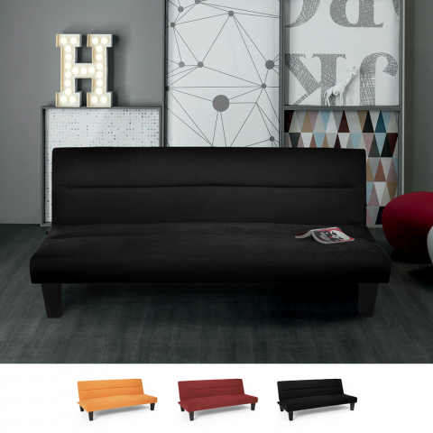 2 zits fluwelen sofa bed van microvezel modern design AMETISTA RAINBOW Aanbieding