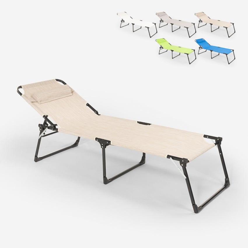 Opvouwbare aluminium ligstoel voor strand en tuin Mauritius Aanbieding Opvouwbare aluminium ligstoel voor strand en tuin Mauritius Aanbieding