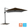 Aluminium zweefparasol 3x3 m Paradise Brown Aanbod