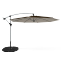 Achthoekige aluminium zweefparasol 3 meter Fan Brown Kortingen