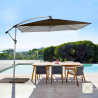 Vierkante aluminium zweefparasol 2,5x2,5 meter Shadow Brown Korting