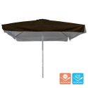 Marte Brown 3x3 square aluminium garden umbrella with central arm Aanbod