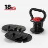 Kettlebell met verstelbaar gewicht voor gym en fitness 18 kg Elettra Korting