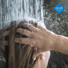 Stalen douchepaneel met LED-display, massagefunctie en regendouche Abano 