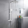 Stainless steel Thermostatic Shower Column with mixer tap and hand shower Saturnia Aanbod