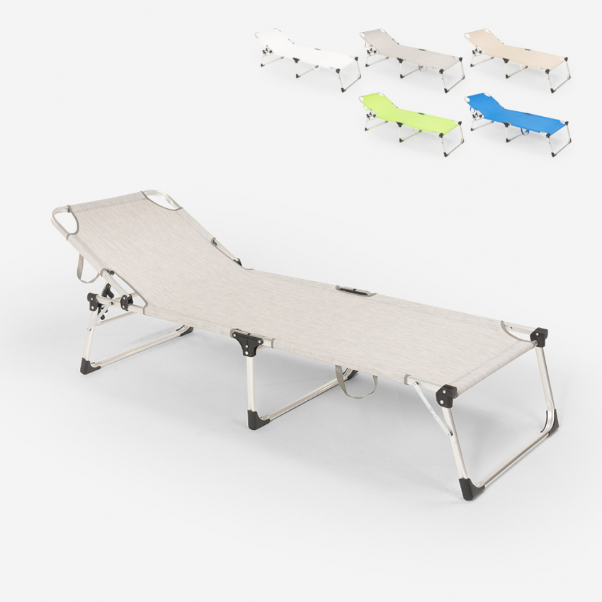 Opvouwbare aluminium ligstoel voor strand en tuin Seychelles 