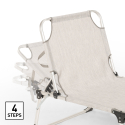 Opvouwbare aluminium ligstoel voor strand en tuin Seychelles 