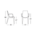 Fauteuilstoel met armleuningen in modern design Scab Vanity Arm Korting