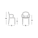 Modern design fauteuilstoelen met armleuningen Scab Gio Arm Karakteristieken