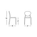 Chaises empilables de conception moderne pour bar de restaurant de cuisine Scab Gio Remises