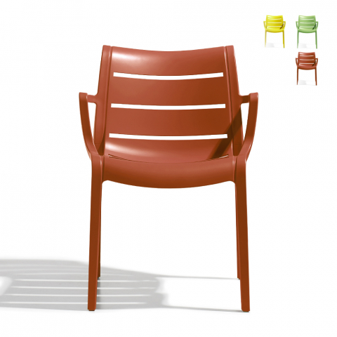 Chaise de bar de jardin design moderne Scab Sunset avec accoudoirs