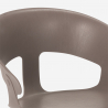 Chaise design moderne en métal polypropylène pour cuisine bar restaurant Evelyn 