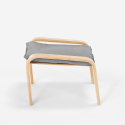 Voetenbank poef fauteuil bank woonkamer hout Scandinavisch design Sylt 