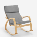Ergonomische houten schommelstoelfauteuil met Scandinavisch design Aalborg 