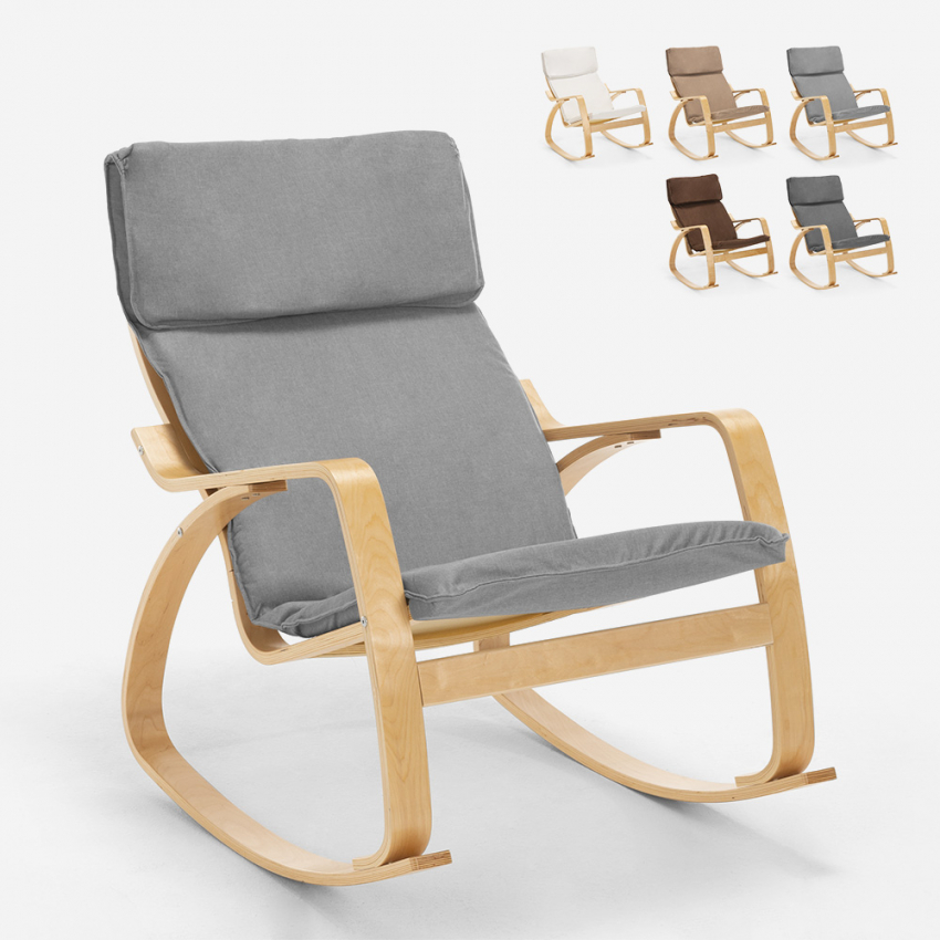 Ergonomische houten schommelstoelfauteuil met Scandinavisch design Aalborg Aanbod Ergonomische houten schommelstoelfauteuil met Scandinavisch design Aalborg Aanbod