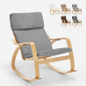 Ergonomische houten schommelstoelfauteuil met Scandinavisch design Aalborg Aanbod