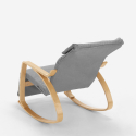 Fauteuil à bascule en bois design scandinave avec repose-pieds réglable Odense 