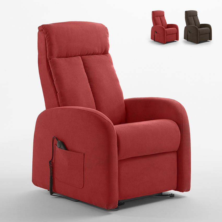 Fauteuil relax électrique inclinable 2 moteurs en tissu Taylor Fauteuil relax électrique inclinable 2 moteurs en tissu Taylor