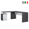 Modern corner desk 180x160 with 3 drawers New Selina Report Aanbod