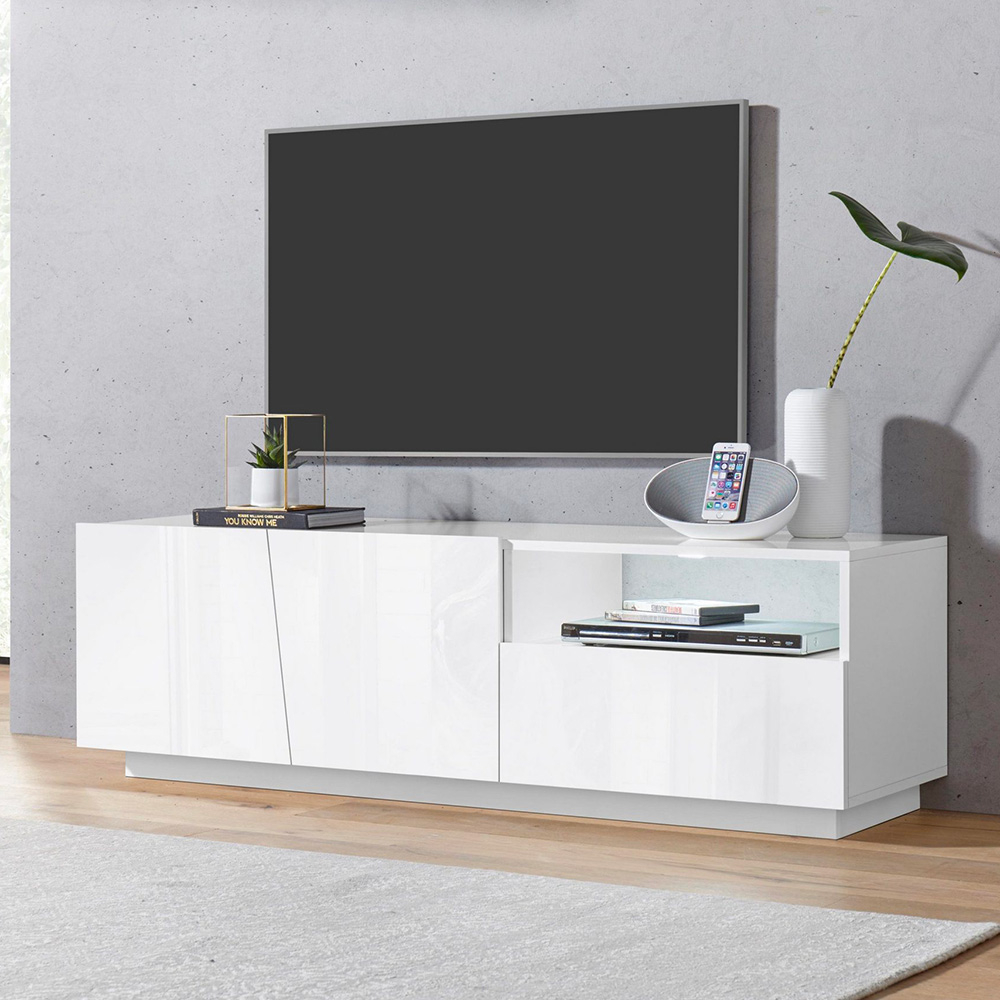 landheer is meer dan Probleem Modern TV cabinet for living room 2 doors 1 drawer 150cm Vega Stay