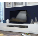 Meuble TV design avec portes tiroirs à rabat 200 cm Daiquiri White L Choix