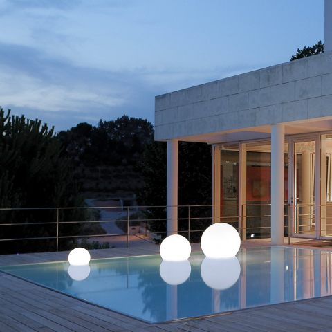 Floating lamp for outdoor and swimming pool Slide Acquaglobo LED