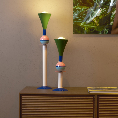 Multicoloured modern design table floor lamp Slide Carmen