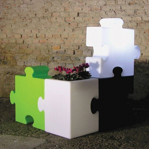 Modern design modular floor lamp Puzzle Corner by Slide