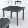 Vierkante polyrotan tafel 90x90cm Grand Soleil Gruvyer Aanbod