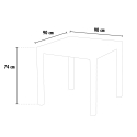 Vierkante polyrotan tafel 90x90cm Grand Soleil Gruvyer Model