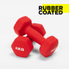 Set van 2 x 4 kg dumbbells van vinyl Megara Verkoop