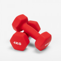 Set van 2 x 4 kg dumbbells van vinyl Megara Aanbieding