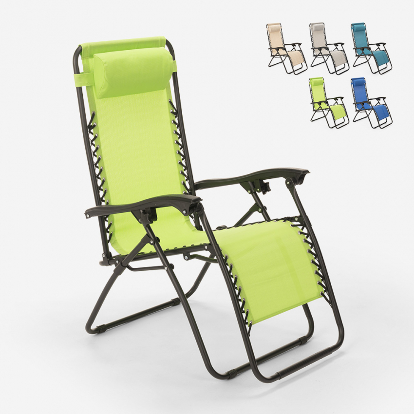 Opvouwbare tuin-en strandstoel Emily Zero Gravity met meerdere standen Aanbod Opvouwbare tuin-en strandstoel Emily Zero Gravity met meerdere standen Aanbod