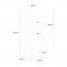 Multifunctionele schoenenkast design 4 deuren 8 compartimenten wit Ping Dress Kortingen