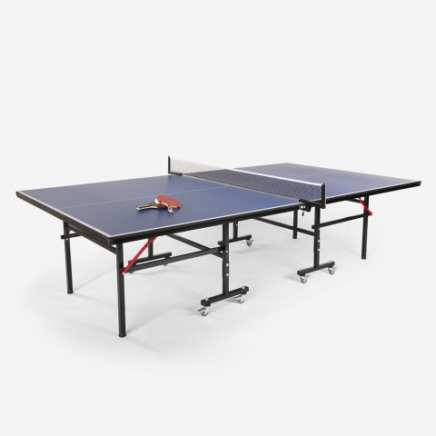 Table de ping-pong pliante professionnelle 274x152,5 cm avec tendeur de raquette pour balles Booster