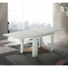 Table à manger extensible en bois blanc design salon moderne Jesi Liber Wood Remises