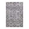 Tapis design floral gris moderne à poils courts Double GRI003 Vente