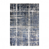 Tapis de salon de design moderne à poils courts bleu gris Double BLU001