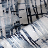 Tapis gris bleu à poils courts de design contemporain moderne Double CEL001 Offre