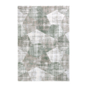 Tapis de salon design géométrique moderne double gris vert VER003 Vente