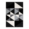 Tapis noir gris rectangulaire design géométrique moderne Milano GRI013 Vente
