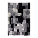 Tapis moderne rectangulaire design géométrique noir gris Milano GRI012 Vente