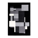 Tapis moderne rectangulaire design géométrique gris noir Milano GRI014 Vente
