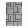 Tapis gris noir rectangulaire design géométrique moderne Milano GRI015 Vente