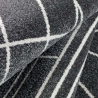Modern geometrisch design tapijt rechthoekig grijs zwart Milano GRI016 Aanbod