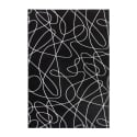Modern woonkamer tapijt design Milano zwart witte lijnen NER001 Verkoop